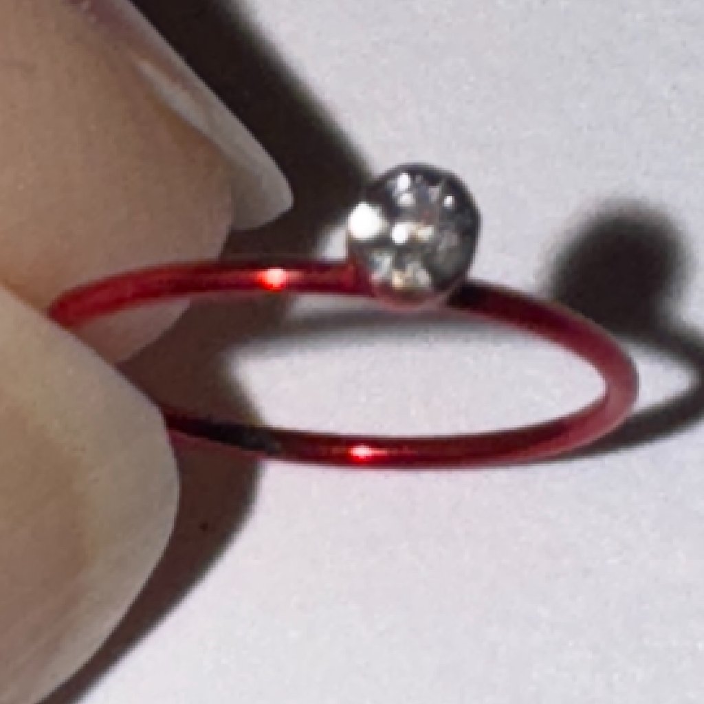 Red 22 Gauge Titanium Plated Hoop Nose Rings